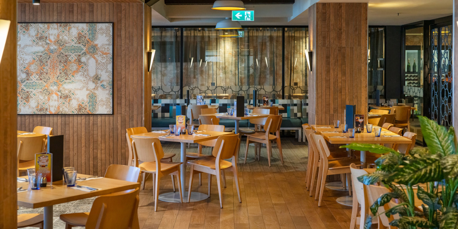 Interior shot of the dining room at The Vue