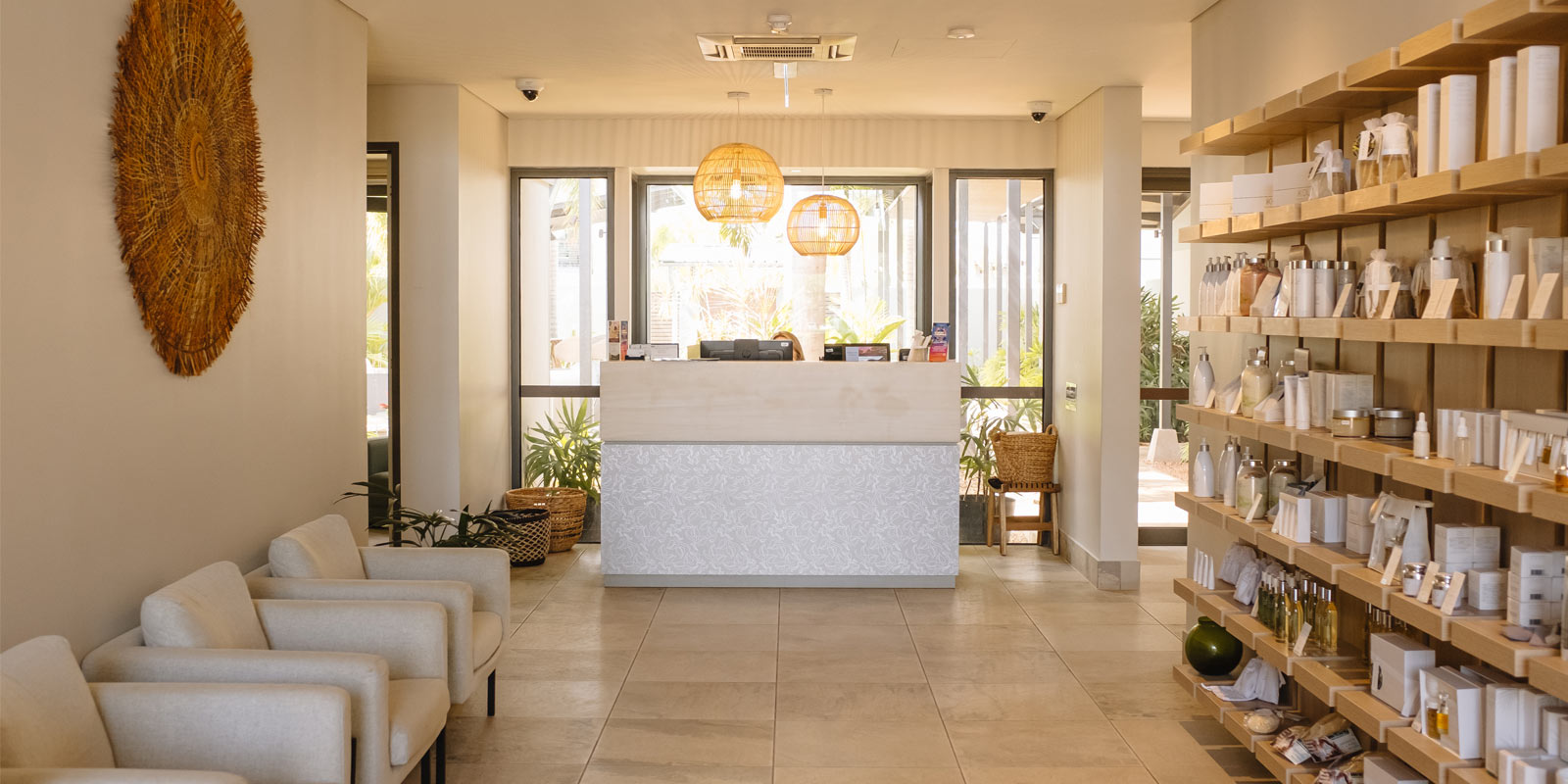 Interior shot of the spa at Mindil Beach